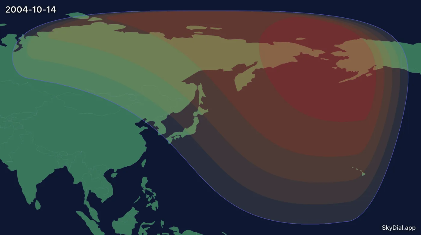 Interactive map of the 2004-10-14 solar eclipse