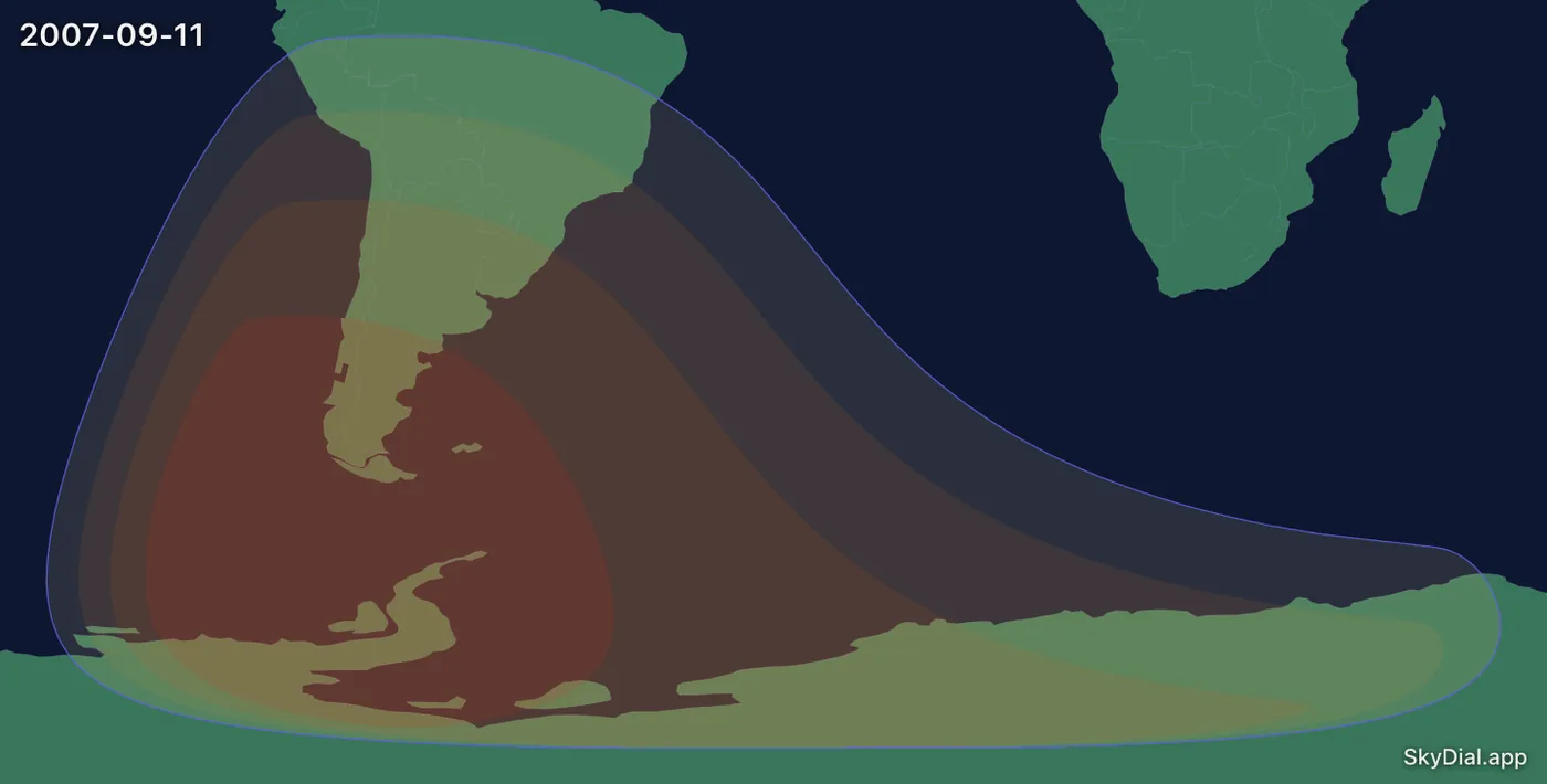 Interactive map of the 2007-09-11 solar eclipse