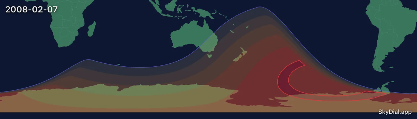 Interactive map of the 2008-02-07 solar eclipse