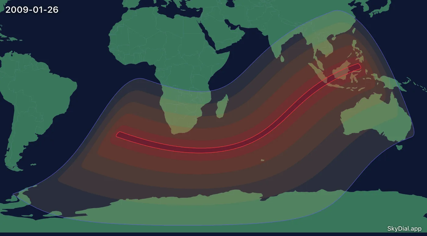 Interactive map of the 2009-01-26 solar eclipse