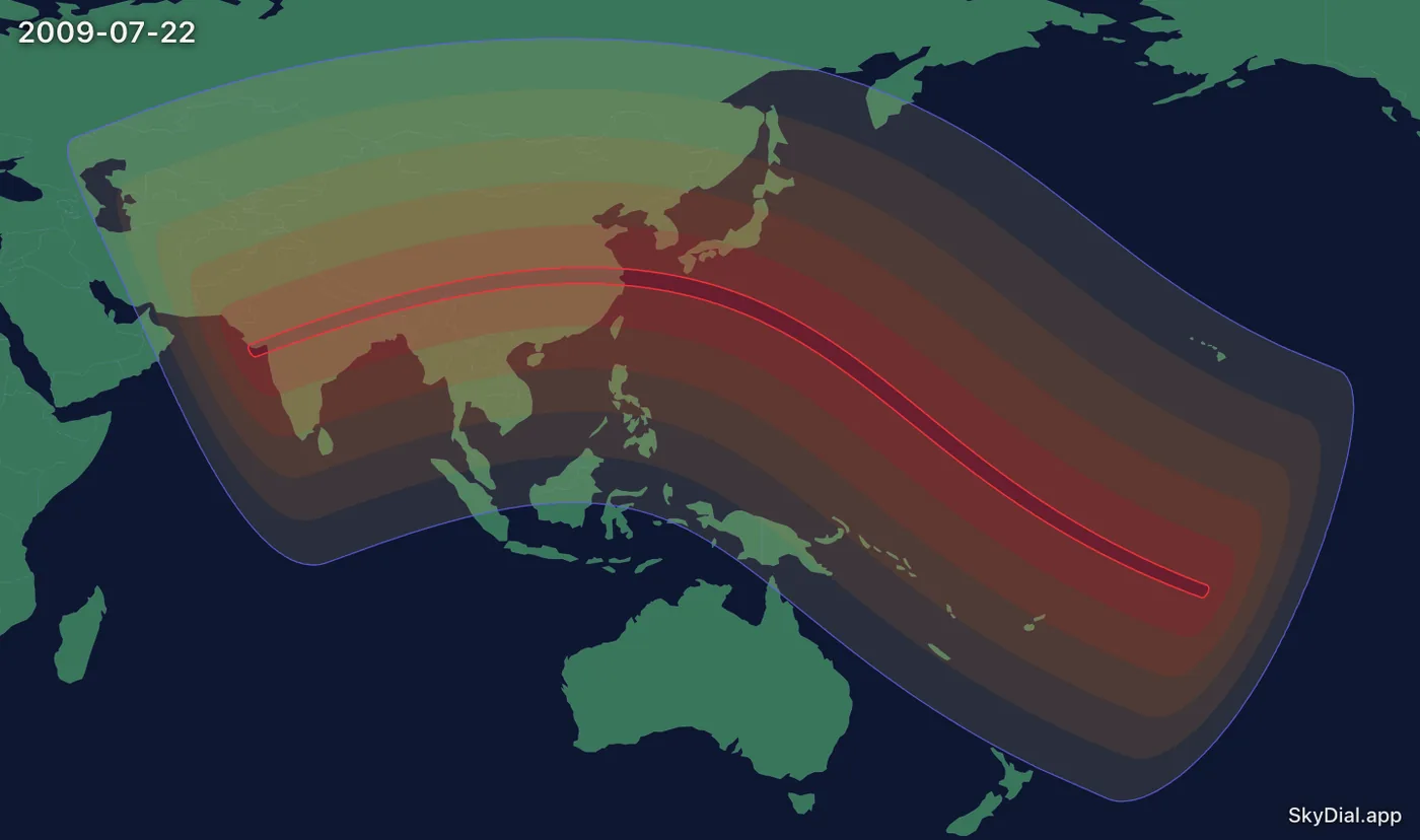 Interactive map of the 2009-07-22 solar eclipse