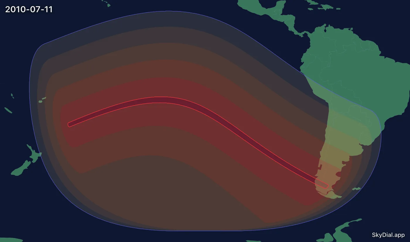 Interactive map of the 2010-07-11 solar eclipse