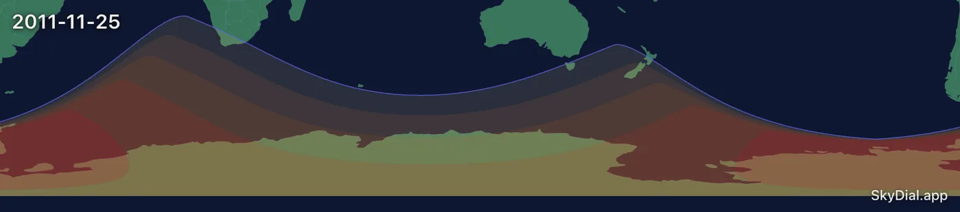 Interactive map of the 2011-11-25 solar eclipse
