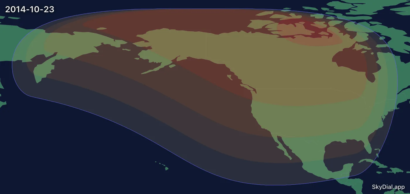 Interactive map of the 2014-10-23 solar eclipse