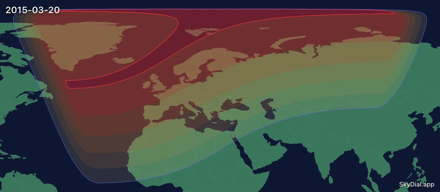 Interactive map of the 2015-03-20 solar eclipse