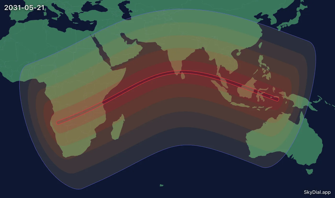 Interactive map of the 2031-05-21 solar eclipse