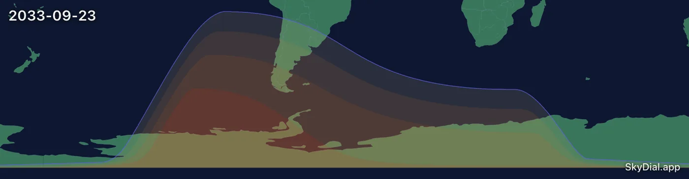 Interactive map of the 2033-09-23 solar eclipse