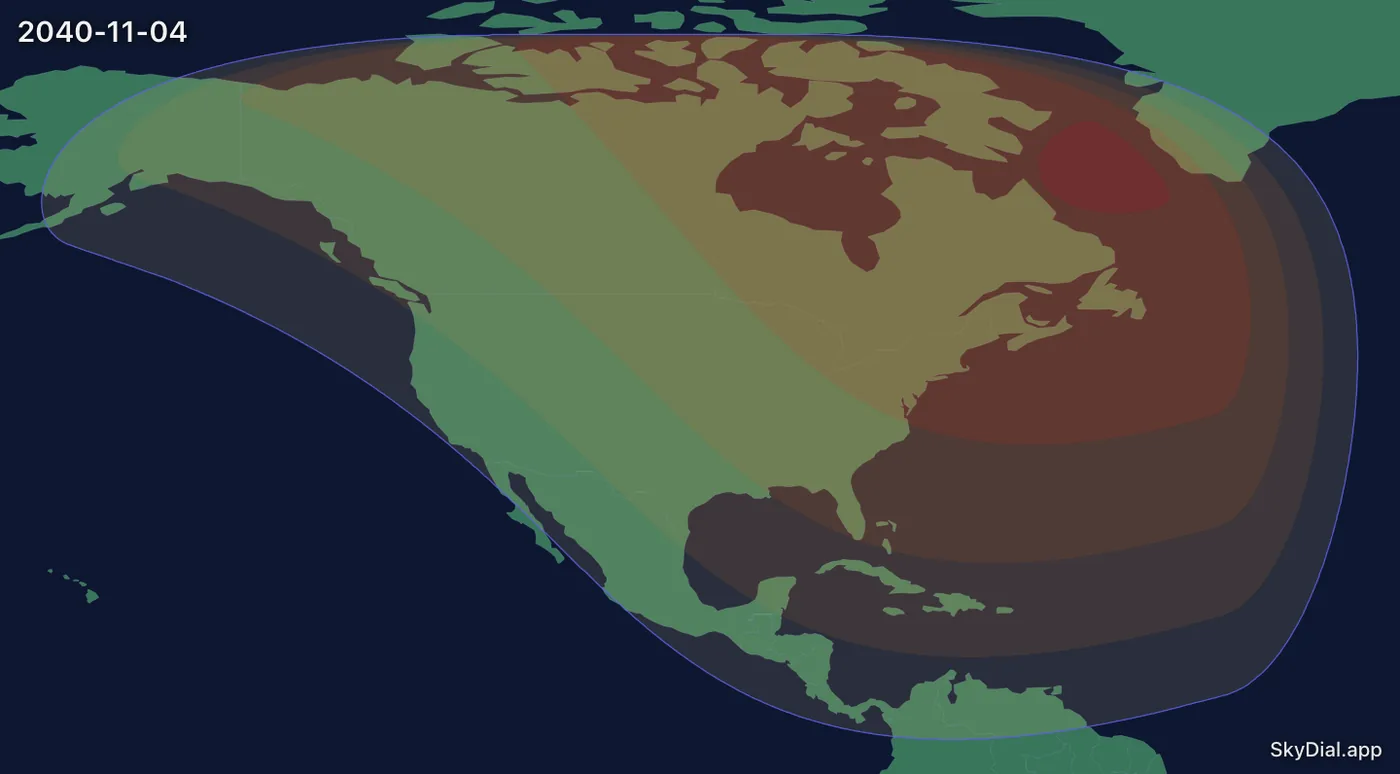 Interactive map of the 2040-11-04 solar eclipse