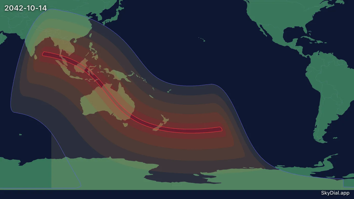 Interactive map of the 2042-10-14 solar eclipse
