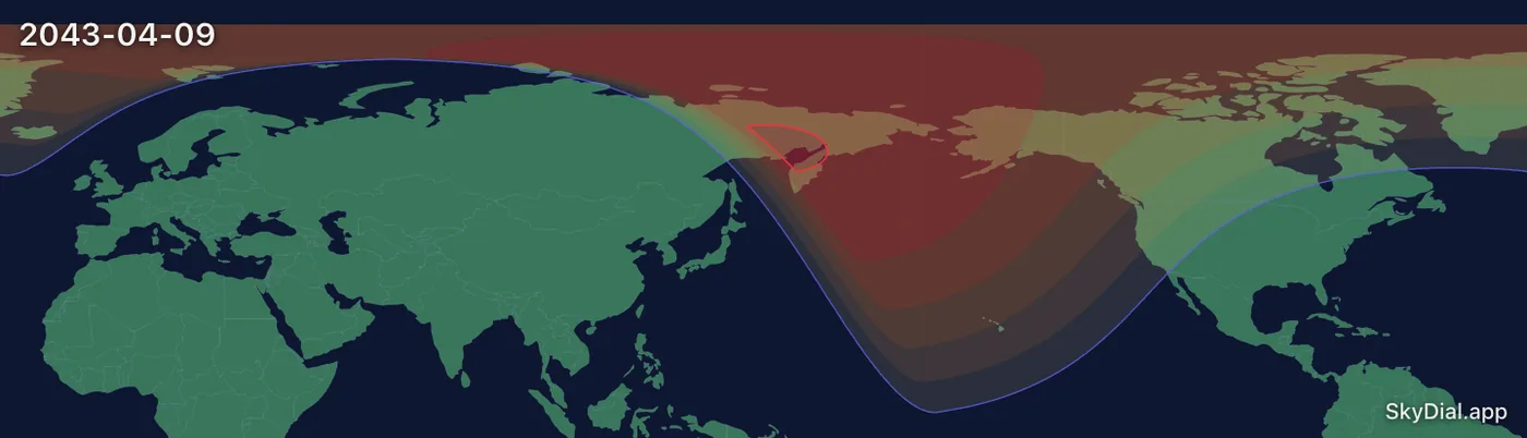 Interactive map of the 2043-04-09 solar eclipse