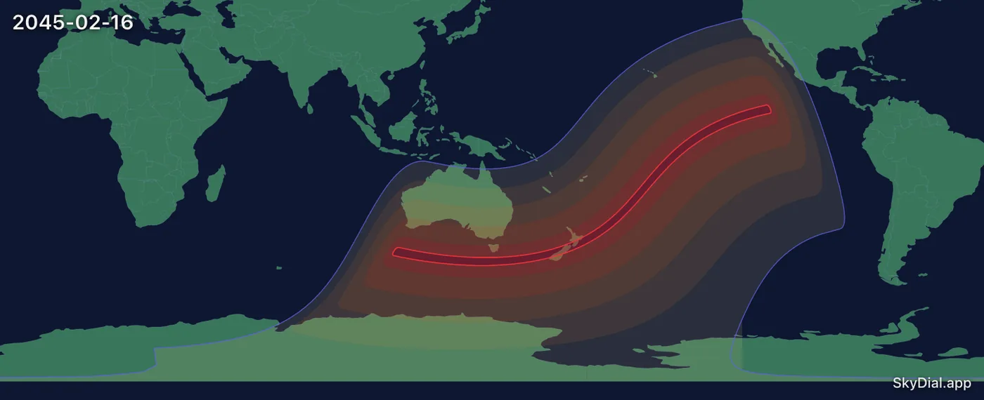 Interactive map of the 2045-02-16 solar eclipse