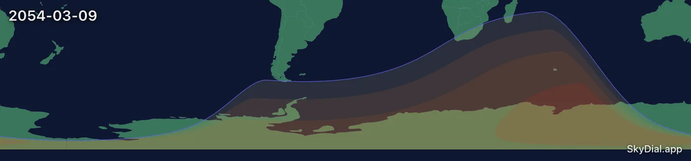 Interactive map of the 2054-03-09 solar eclipse