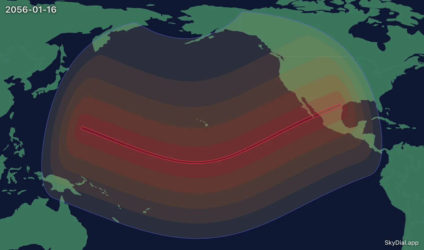 Interactive map of the 2056-01-16 solar eclipse