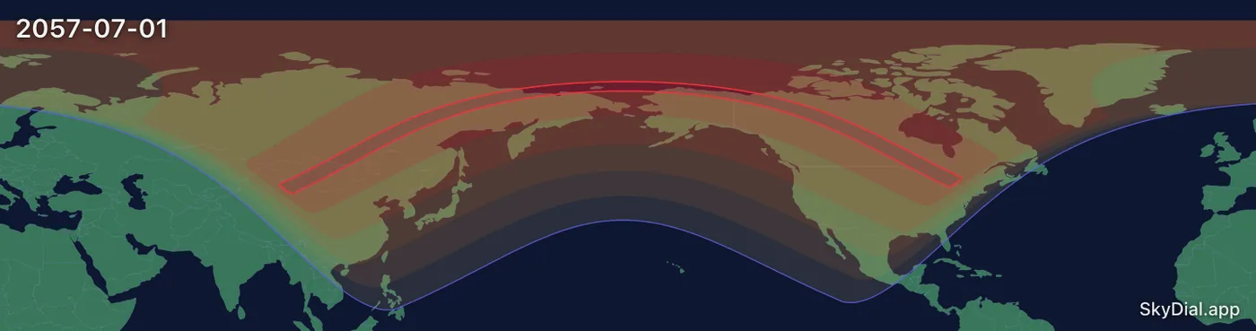 Interactive map of the 2057-07-01 solar eclipse