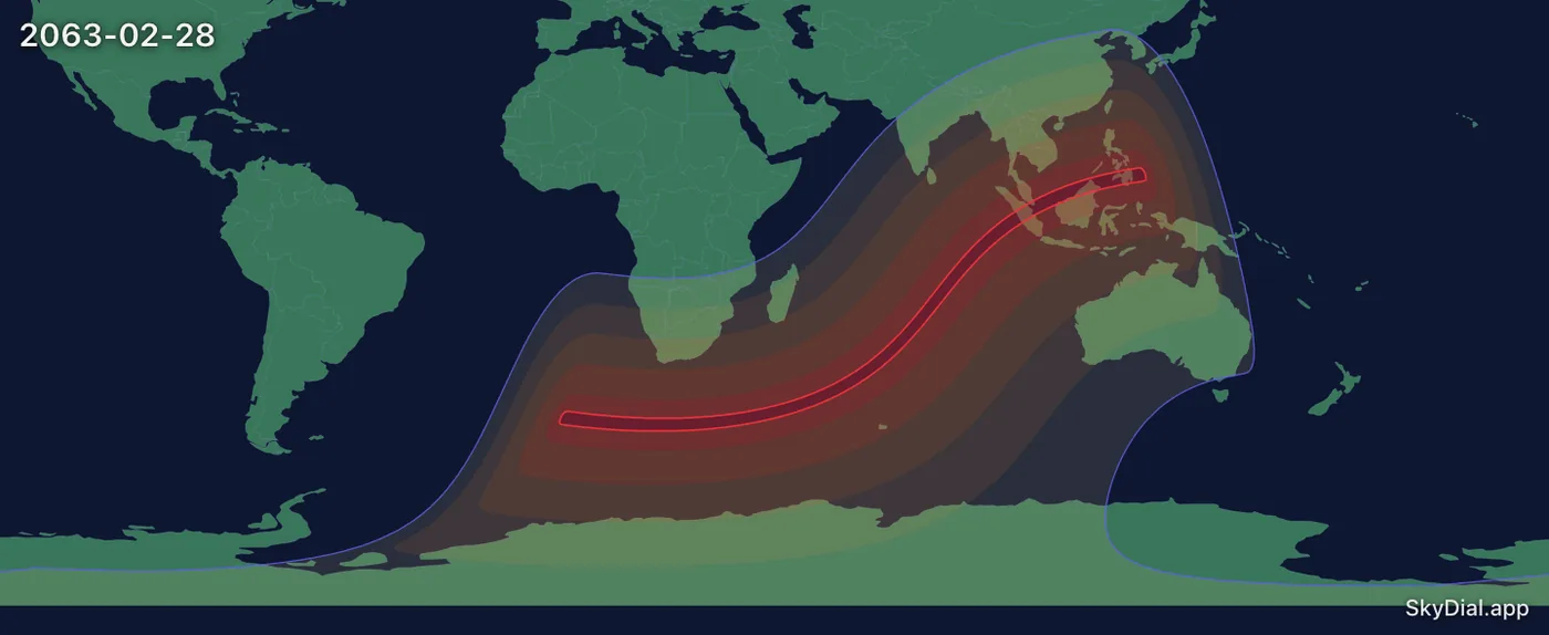 Interactive map of the 2063-02-28 solar eclipse