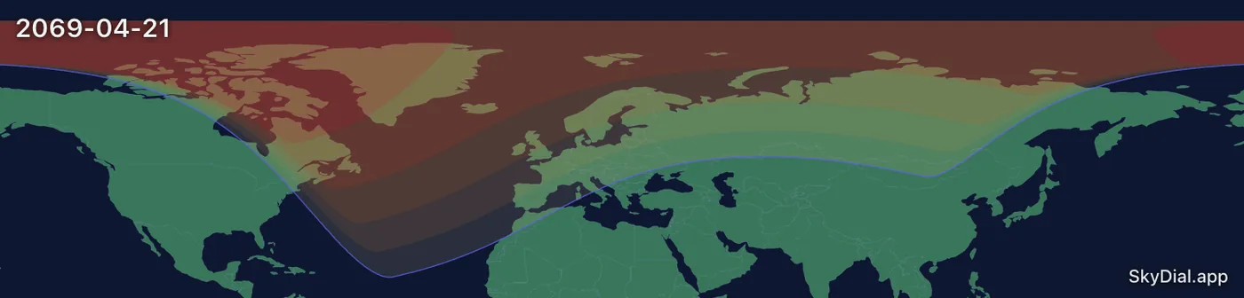 Interactive map of the 2069-04-21 solar eclipse