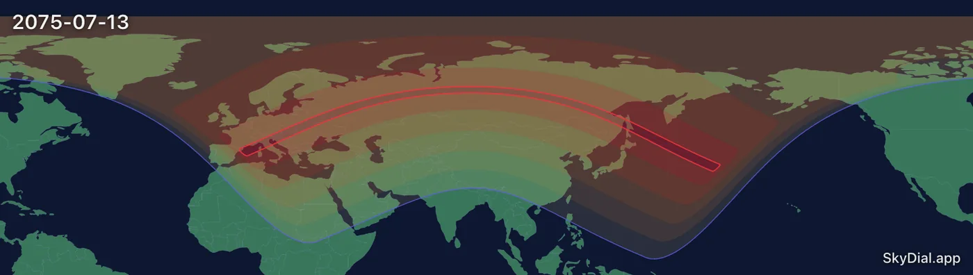 Interactive map of the 2075-07-13 solar eclipse