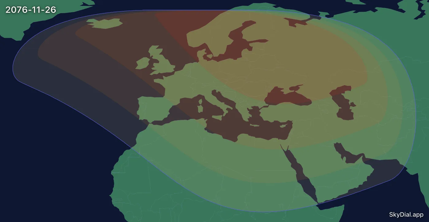 Interactive map of the 2076-11-26 solar eclipse