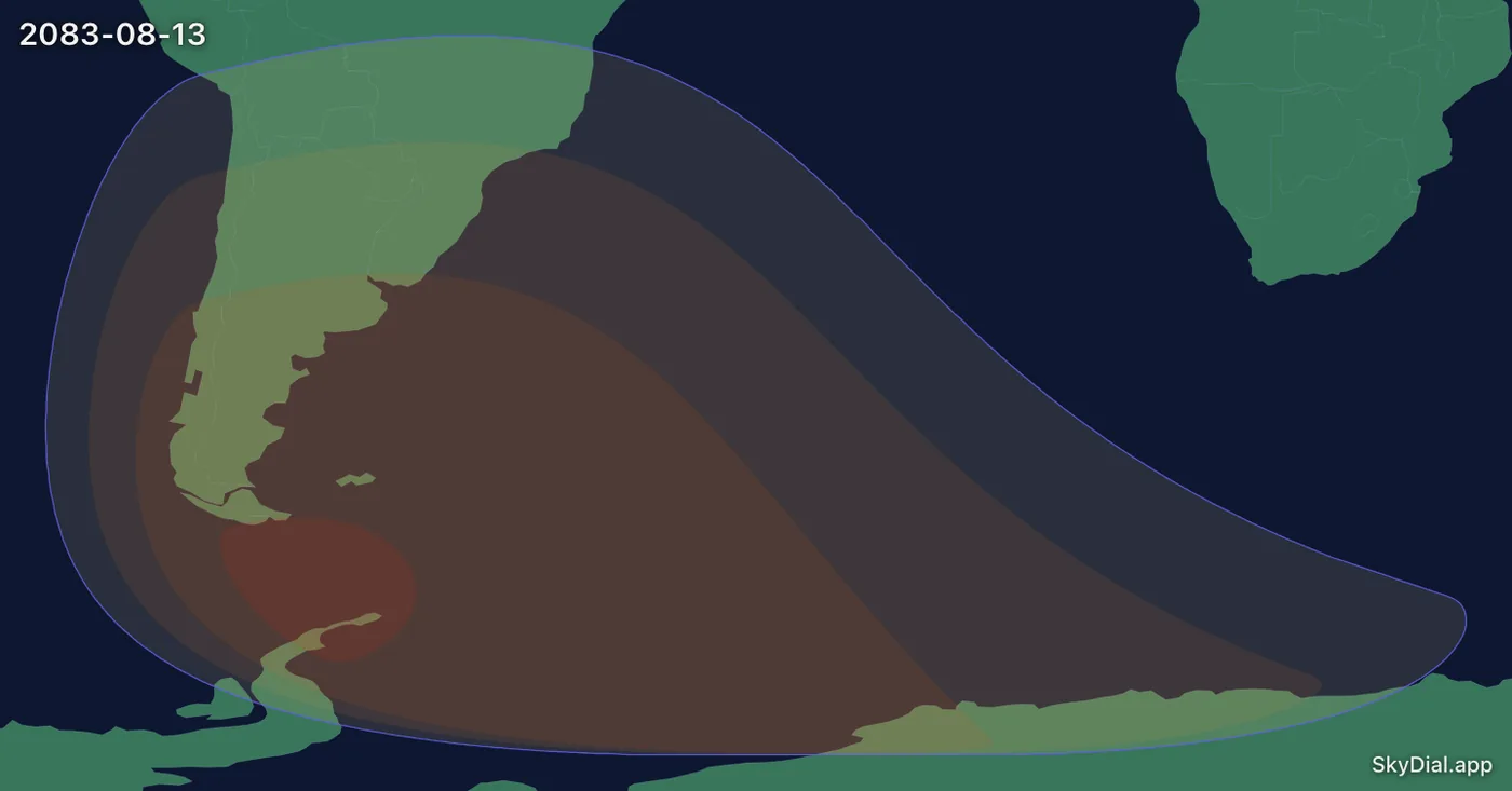 Interactive map of the 2083-08-13 solar eclipse