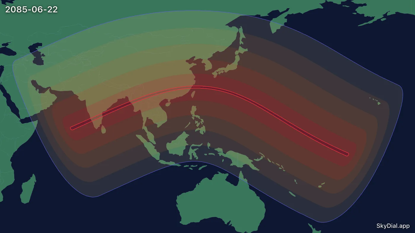 Interactive map of the 2085-06-22 solar eclipse
