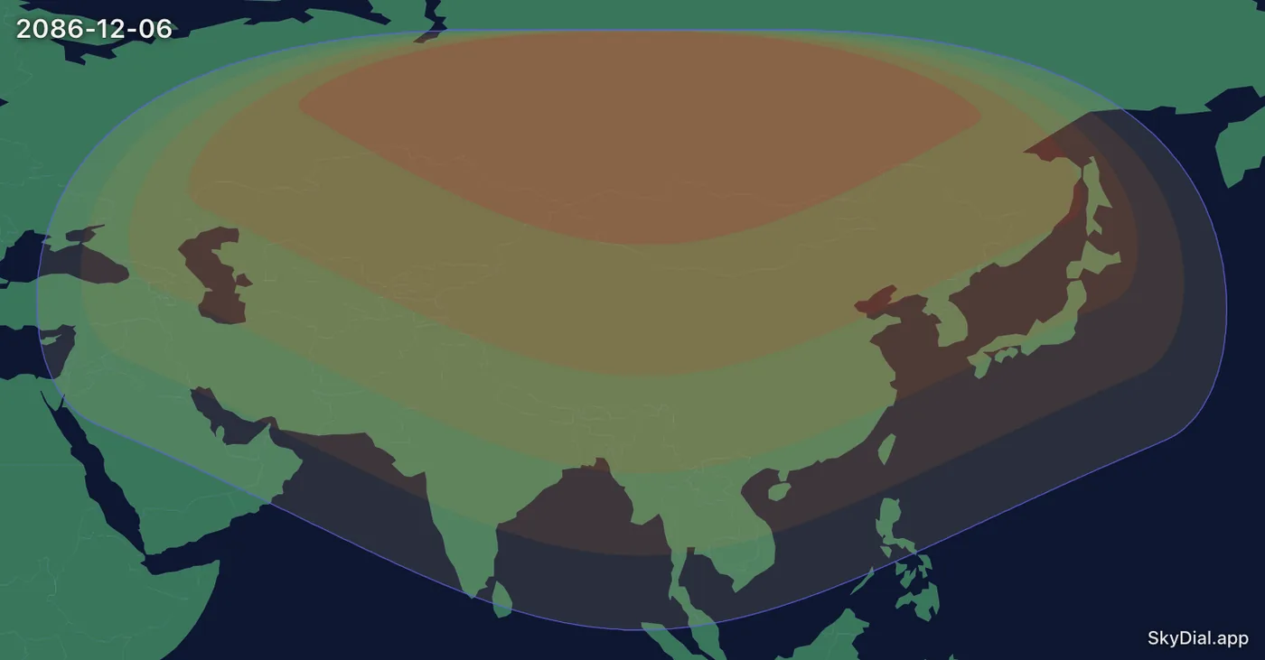 Interactive map of the 2086-12-06 solar eclipse