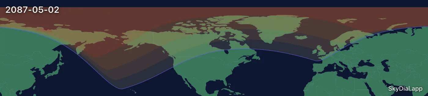 Interactive map of the 2087-05-02 solar eclipse