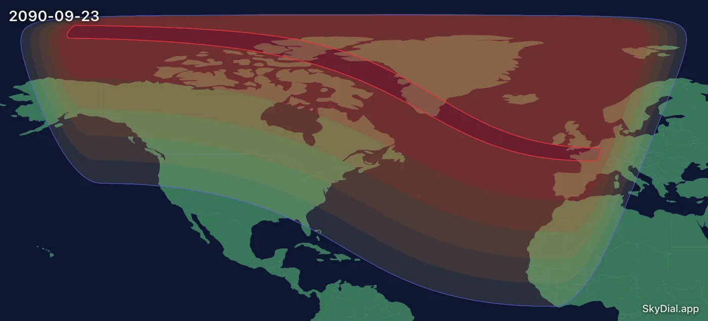 Interactive map of the 2090-09-23 solar eclipse