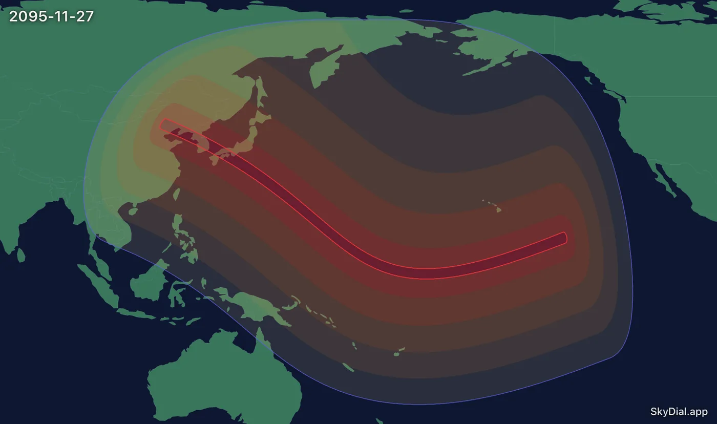 Interactive map of the 2095-11-27 solar eclipse
